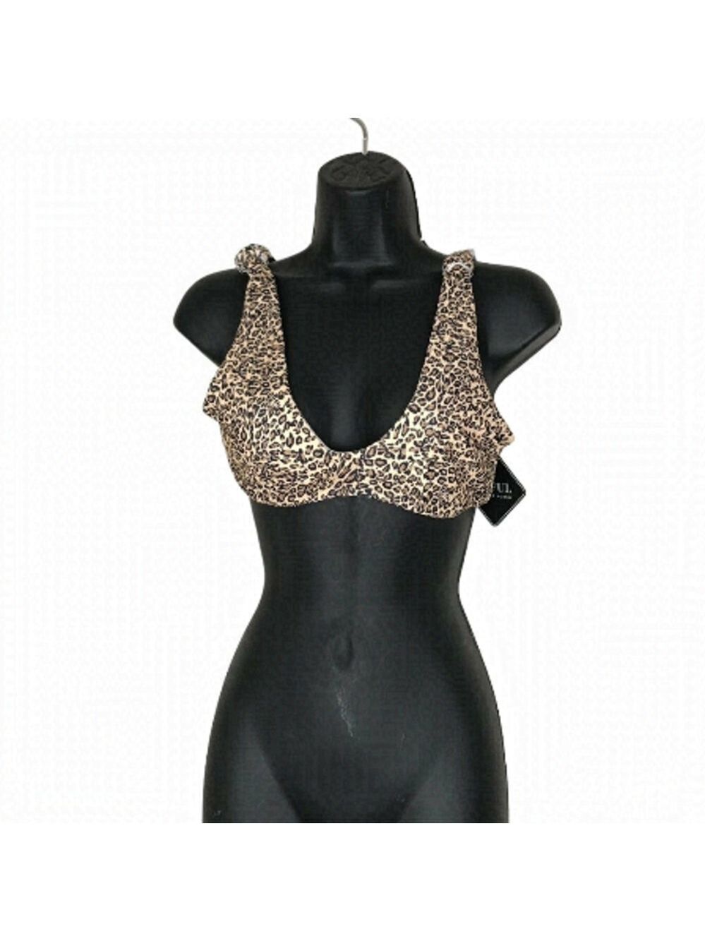 NWT Zaful Leopard Print  Bikini Top Size 8